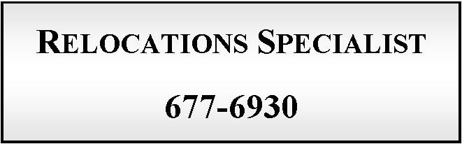 Relocation Specialist 677-6930
